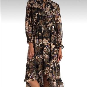 I. Madeline Key Hole Mock Neck Dress